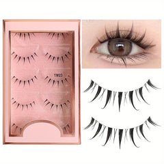 Spiky Anime False Eyelashes 5 Pairs Natural Look Reusable Cosplay