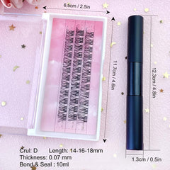 DIY Eyelash Extensions Kit 14 16 18mm Easy Applying DIY