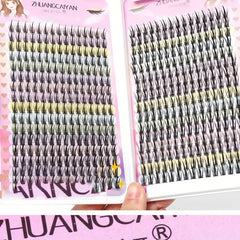 32 Rows DIY Lash Extension Kit Individual Lashes Kit 348 Pcs 12mm Clusters