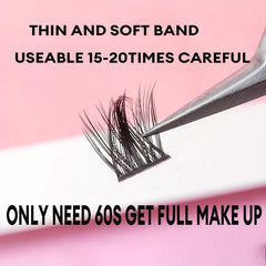 32 Rows DIY Lash Extension Kit Individual Lashes Kit 348 Pcs 12mm Clusters