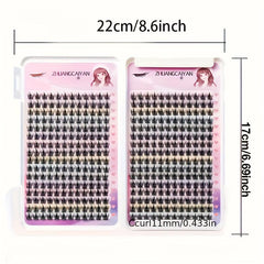 32 Rows DIY Lash Extension Kit Individual Lashes Kit 348 Pcs 12mm Clusters
