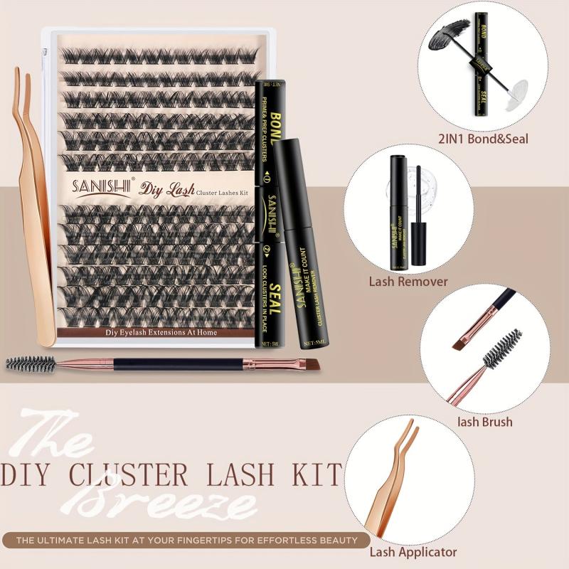 DIY Lash Extension Kit with 144 Pcs Lash Clusters