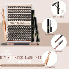 DIY Lash Extension Kit with 144 Pcs Lash Clusters