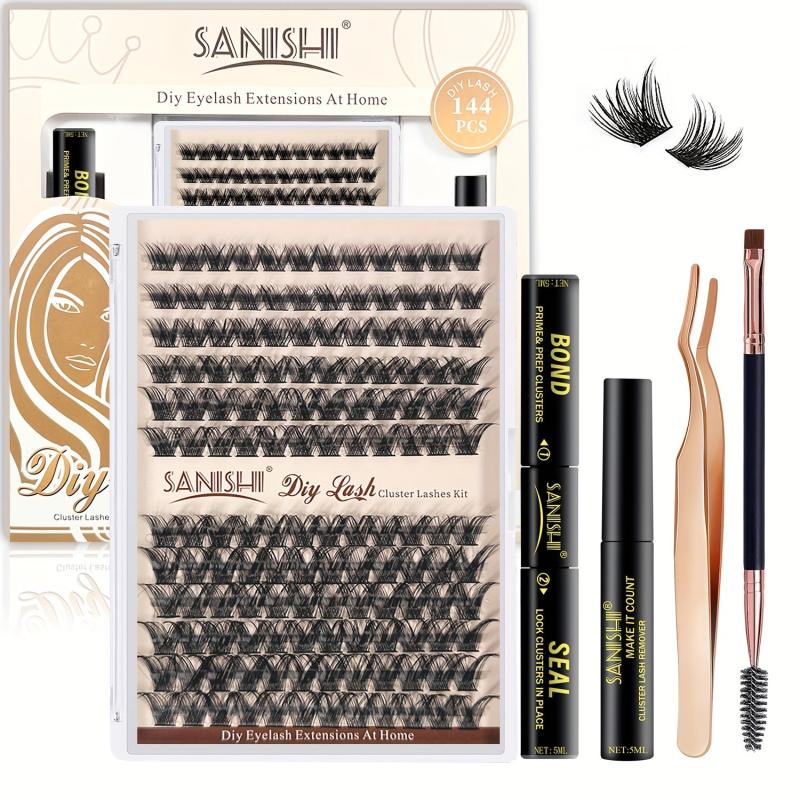 DIY Lash Extension Kit with 144 Pcs Lash Clusters