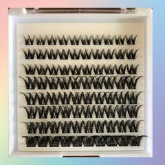 DIY Individual Eyelashes Kit Natural & Thick 3D Lashes Extension