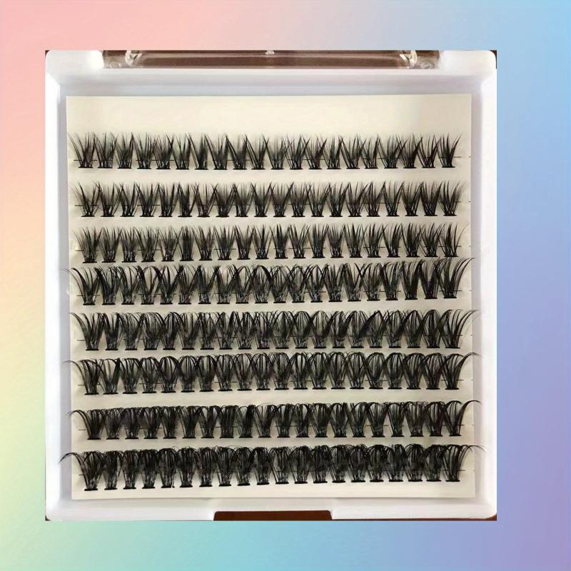 DIY Individual Eyelashes Kit Natural & Thick 3D Lashes Extension