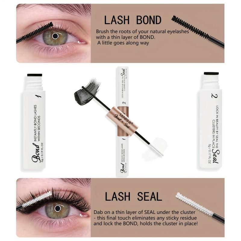 DIY Eyelash Extension Set 144 Lash Clusters Adhesive Easy Applying