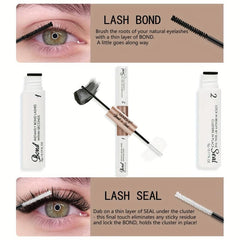 DIY Eyelash Extension Set 144 Lash Clusters Adhesive Easy Applying