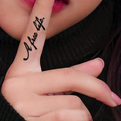 Floral Word Pattern Semi-permanent Tattoo Stencils