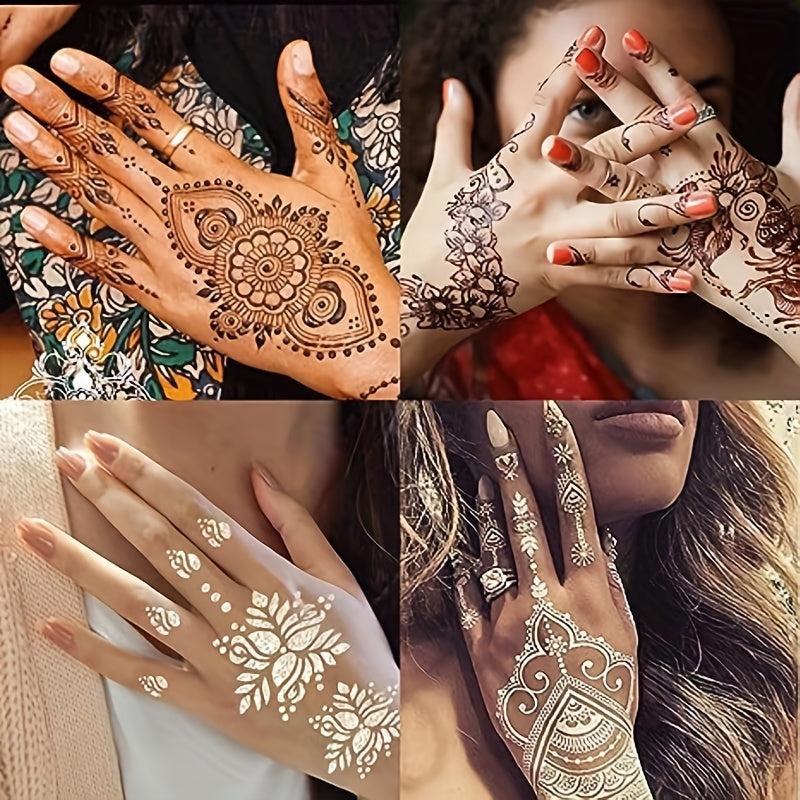 Temporary Tattoo Stencils Long Lasting Waterproof Hand Stencils Self Adhesive