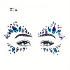 Mermaid Face Gems Music Y2k Jewels Crystals Bindi