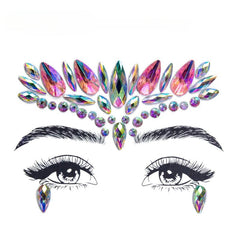 Mermaid Face Gems Music Y2k Jewels Crystals Bindi