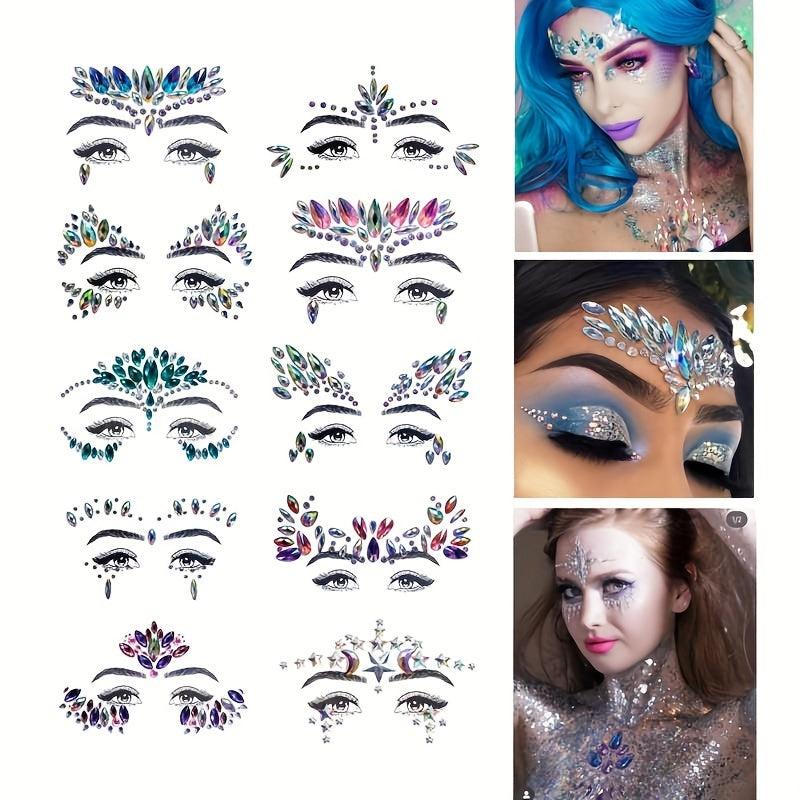 Mermaid Face Gems Music Y2k Jewels Crystals Bindi
