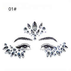 Mermaid Face Gems Music Y2k Jewels Crystals Bindi