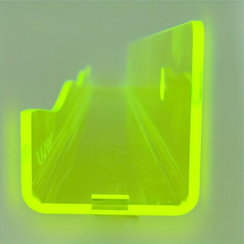 Fluorescent Green Nail Polish Rack - Wall Mounted Acrylic Shelf
