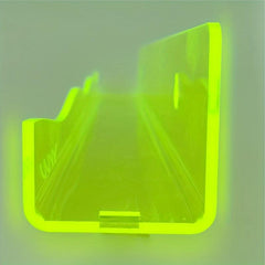 Fluorescent Green Nail Polish Rack - Wall Mounted Acrylic Shelf