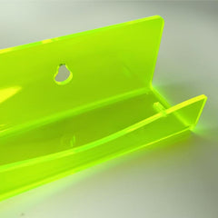 Fluorescent Green Nail Polish Rack - Wall Mounted Acrylic Shelf