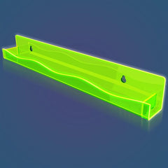 Fluorescent Green Nail Polish Rack - Wall Mounted Acrylic Shelf