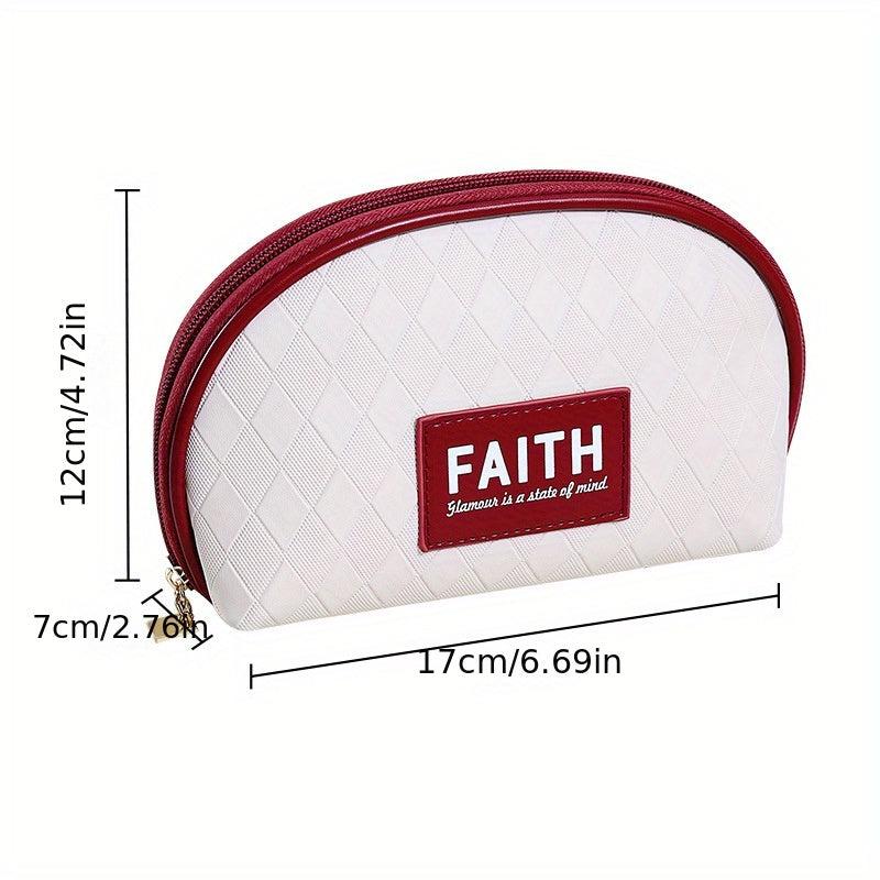 Half Moon Shaped Cosmetic Bag Makeup Organizer Portable Travel Roomy Makeup Bag