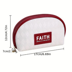 Half Moon Shaped Cosmetic Bag Makeup Organizer Portable Travel Roomy Makeup Bag