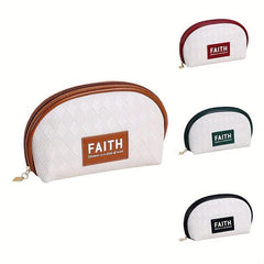 Half Moon Shaped Cosmetic Bag Makeup Organizer Portable Travel Roomy Makeup Bag