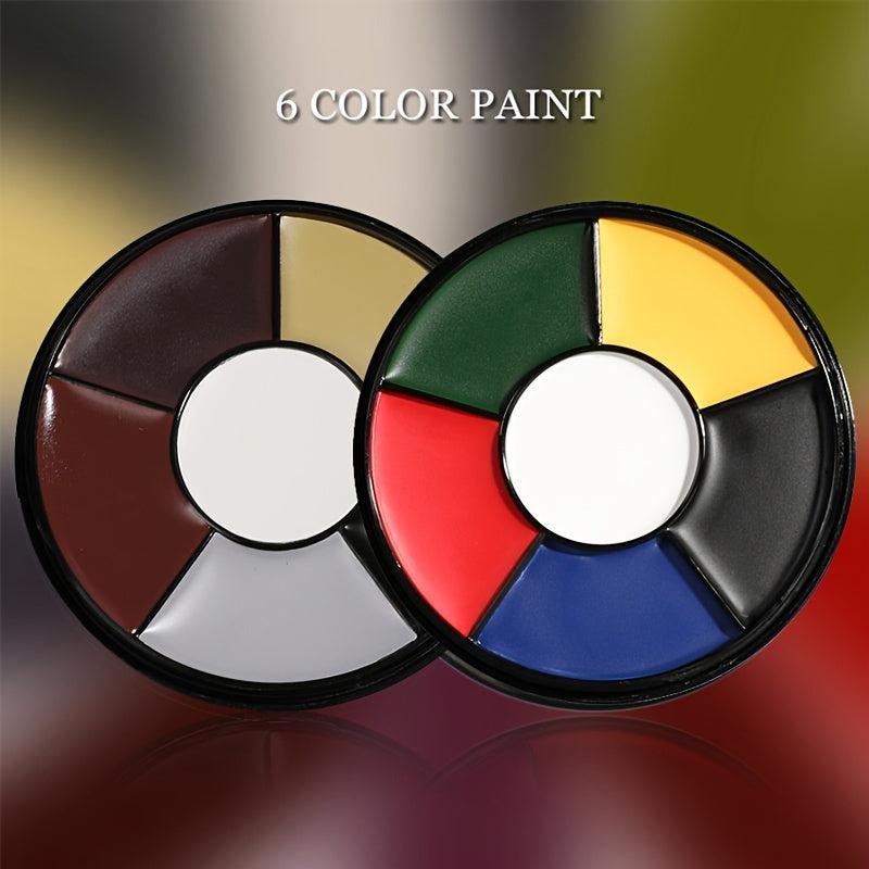 6 Colors Injury Effect Makeup Face Paint Palette Body Paint