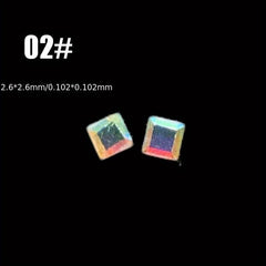 2pcs Hip Hop Dental Tooth Gems Crystal Shine Teeth Jewelry for Y2K