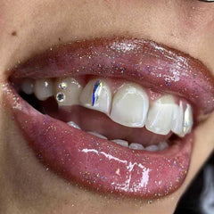 2pcs Hip Hop Dental Tooth Gems Crystal Shine Teeth Jewelry for Y2K
