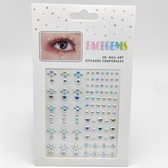 Faux Diamond Gemstone Stickers for Eye and Face Decoration