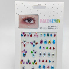 Faux Diamond Gemstone Stickers for Eye and Face Decoration