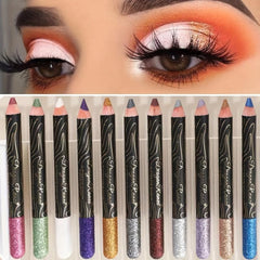 12 Colors Pearly Highlighter Eyeshadow Eyeliner Pen