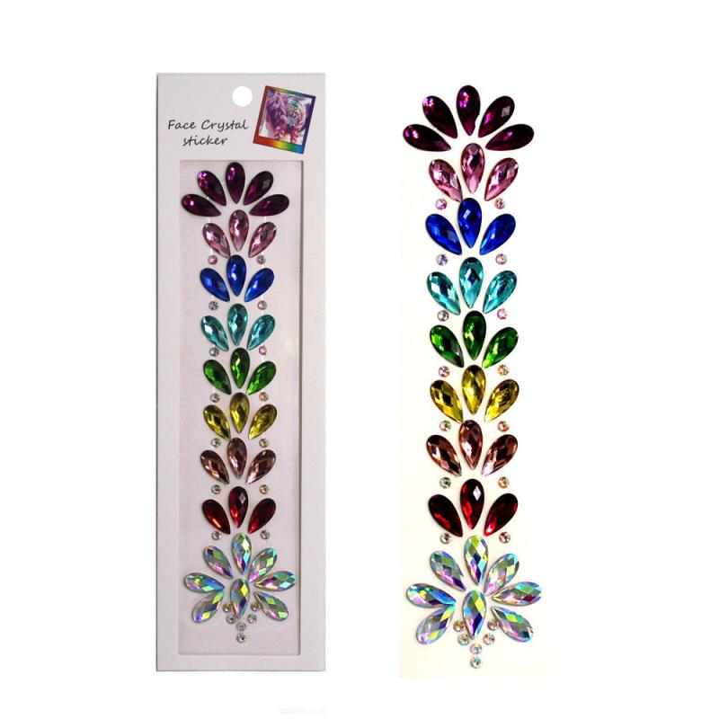 1 Pc Halloween Rhinestone Face Patch Hair Drill Chest Drill Eco Friendly
