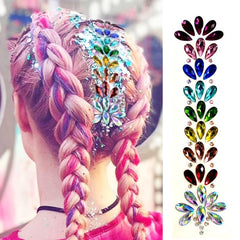 1 Pc Halloween Rhinestone Face Patch Hair Drill Chest Drill Eco Friendly