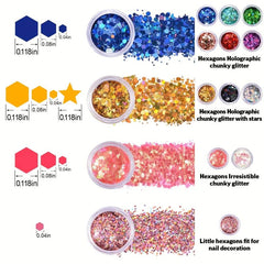 Holographic Chunky Glitter Shaker Jar 2oz 57g