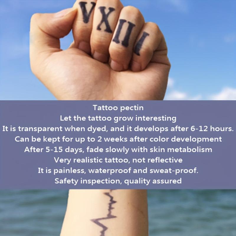 2 Bottles Semi-Permanent Tattoo Dye Paste for Men and Women