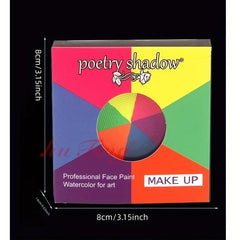 6 Colors Fluorescent Face Body Paint Round Box Water Soluble Body Paint