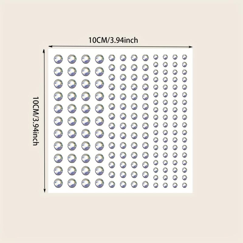 144 Pcs Rose Makeup Face Stickers Rhinestone Decoration