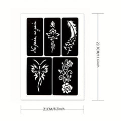 2 Sheets A4 Hollow Tattoo Stencil 1 Bottle Tattoo Dye Paste