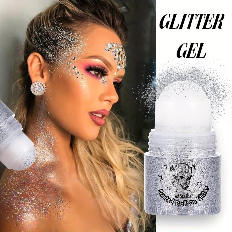 Sparkling Powder Rolling Beads Sequin Gel for Face and Body Makeup