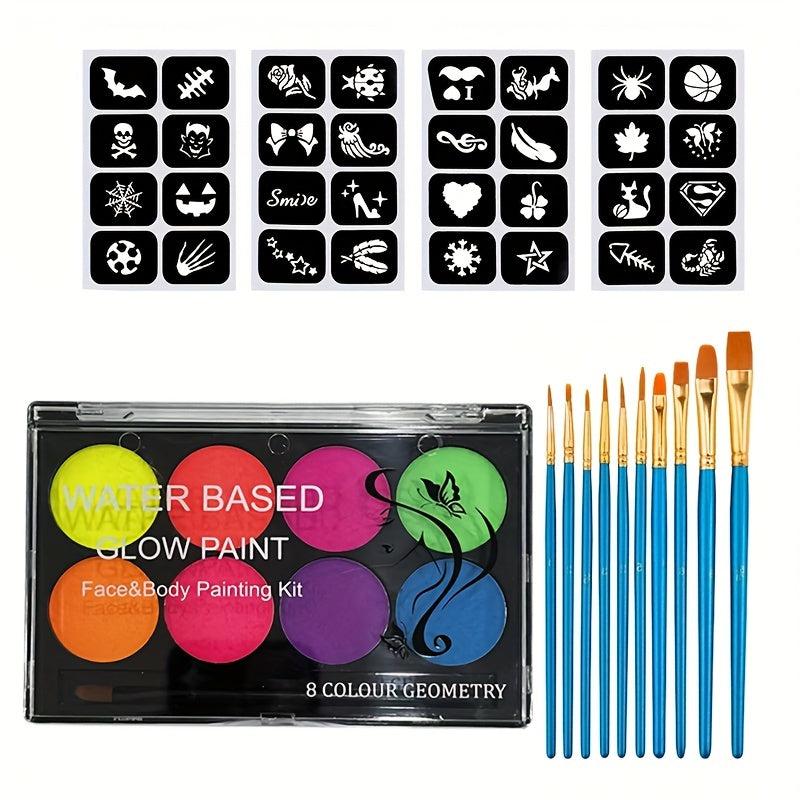 Halloween Fluorescent Body Paint Glow in the Dark Instant Dry Makeup