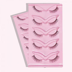 5 Pairs False Thick & Curling Double Eye Makeup for Daily Wear Women