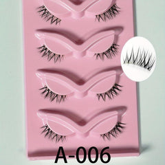 5 Pairs False Thick & Curling Double Eye Makeup for Daily Wear Women