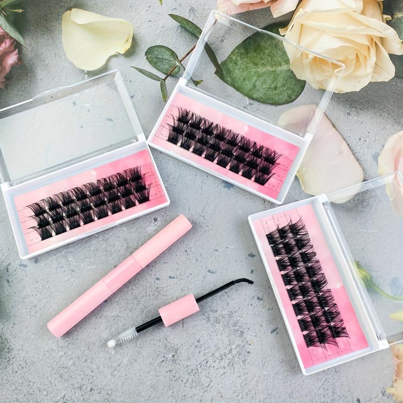 DIY Clusters Extension Kit D Curling 0.07 with Lash Bond & Seal Mascara