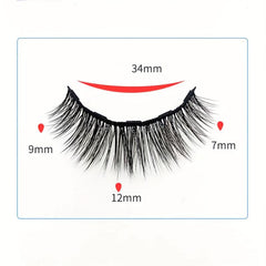 5 Pairs Magnetic False Eyelashes With Magnetic Eyeliner And Mascara Set