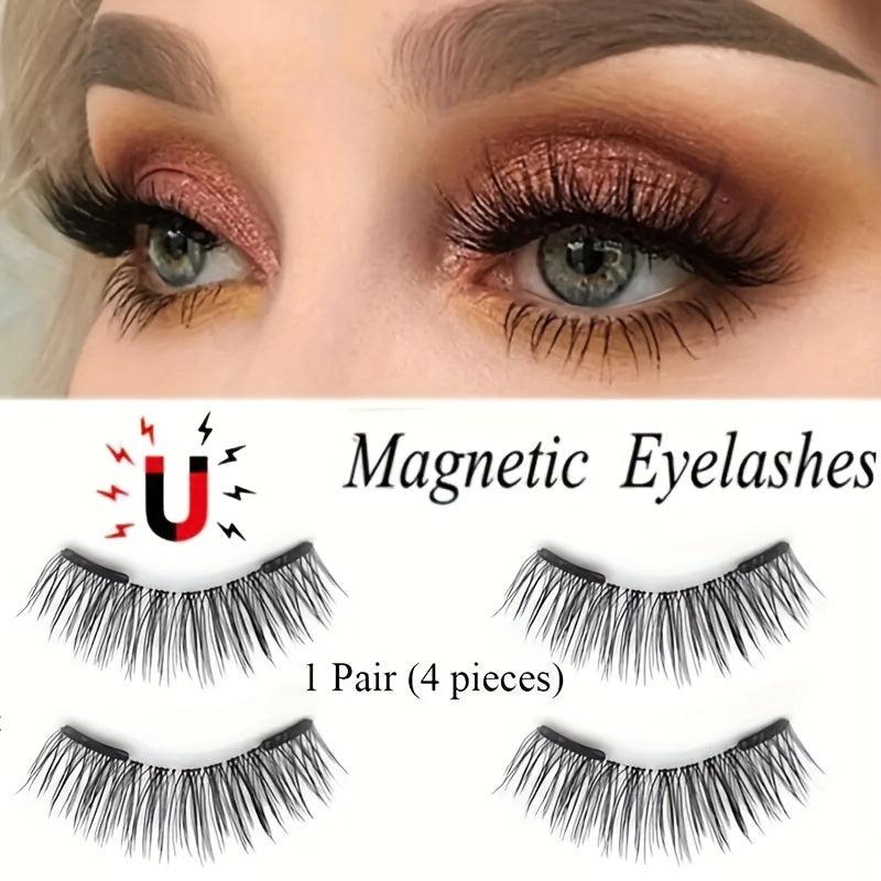 5 Pairs Magnetic False Eyelashes With Magnetic Eyeliner And Mascara Set