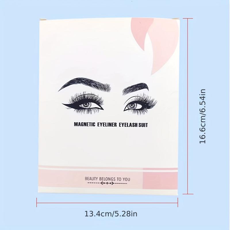 5 Pairs Magnetic False Eyelashes With Magnetic Eyeliner And Mascara Set