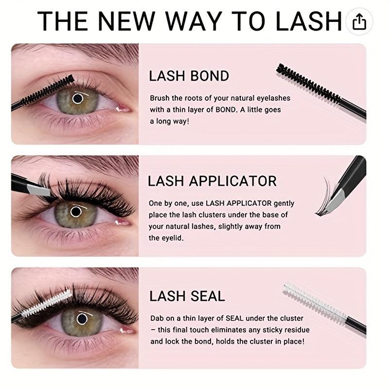 Volumized Cluster Lashes 1box Fishtail False Eyelashes Daily Makeup
