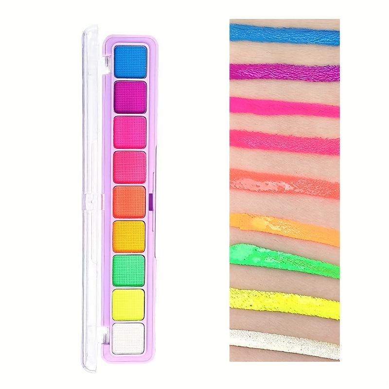 Vibrant Water Soluble Body Paint Pigments - 9 Colors