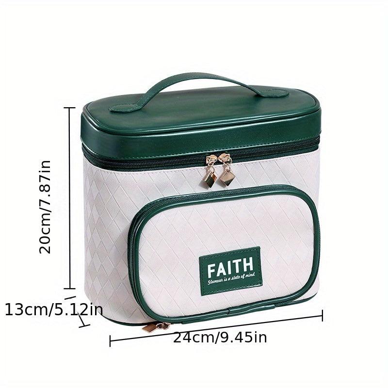 Rhombus Plaid Pattern Makeup Bag Large Capacity Cosmetic Travel Organizer