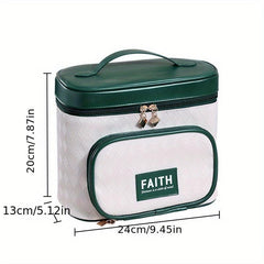 Rhombus Plaid Pattern Makeup Bag Large Capacity Cosmetic Travel Organizer